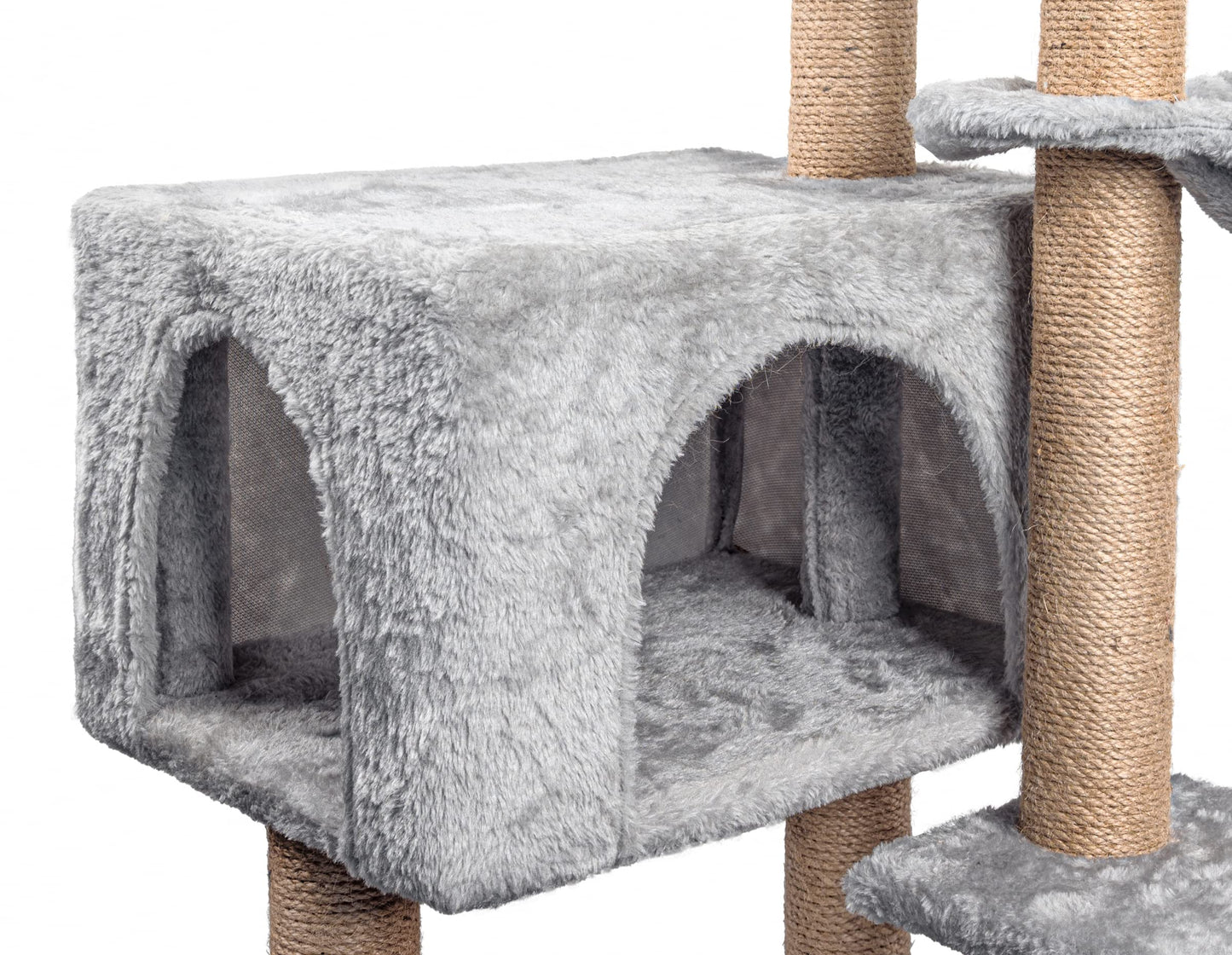 Katzenbaum 145 cm – Aktivitätskratzbaum mit Höhle & Plattformen